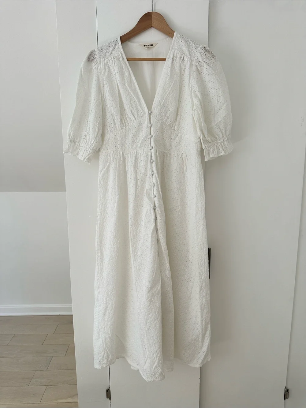 boden white lace dress BODEN Lace Trim Mini Dress
